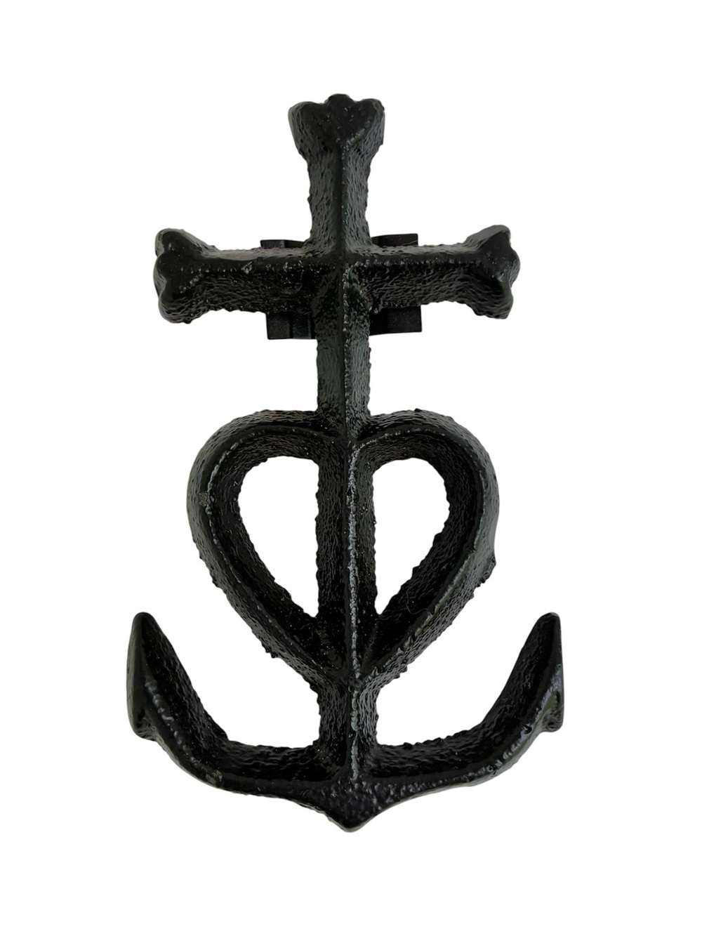 Vintage Cast Iron Camargue Cross Black Wall Hanging Decor 5”